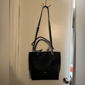 Calvin Klein Black Handbag with Removable Satchel Stap